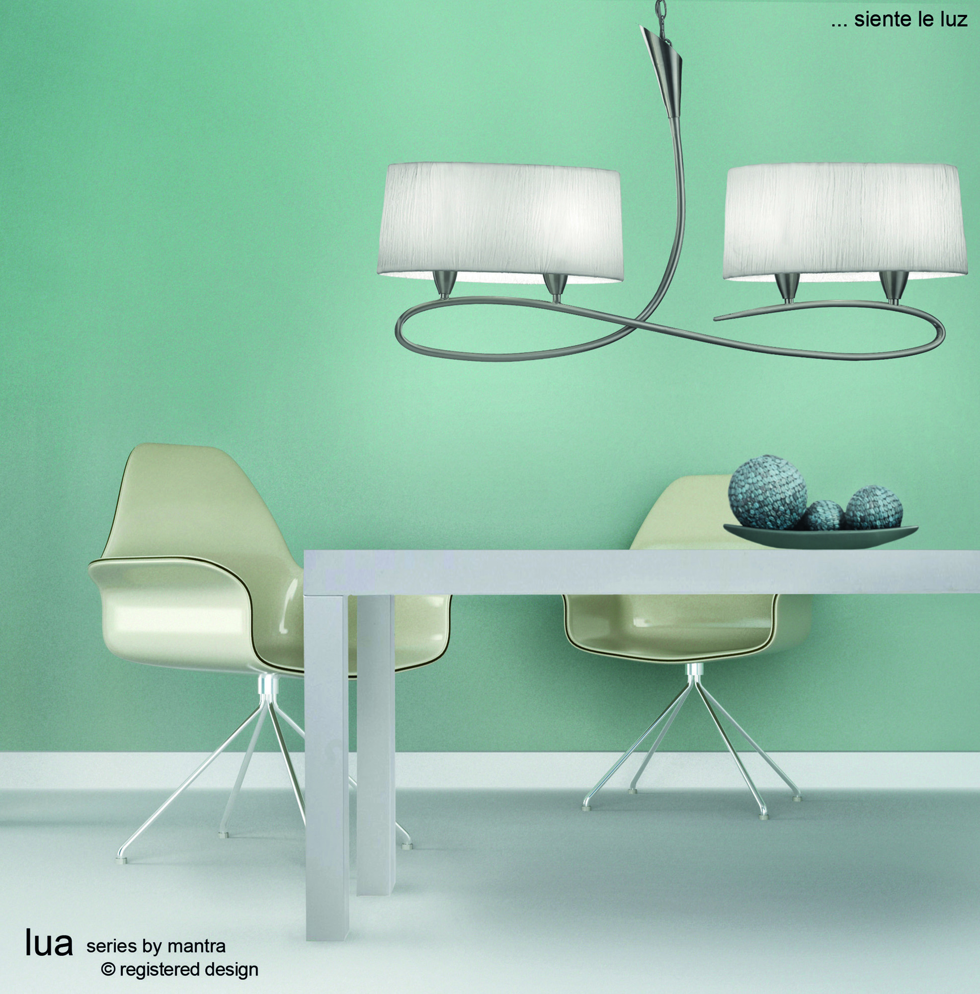 Lua Satin Nickel Ceiling Lights Mantra Single Pendant